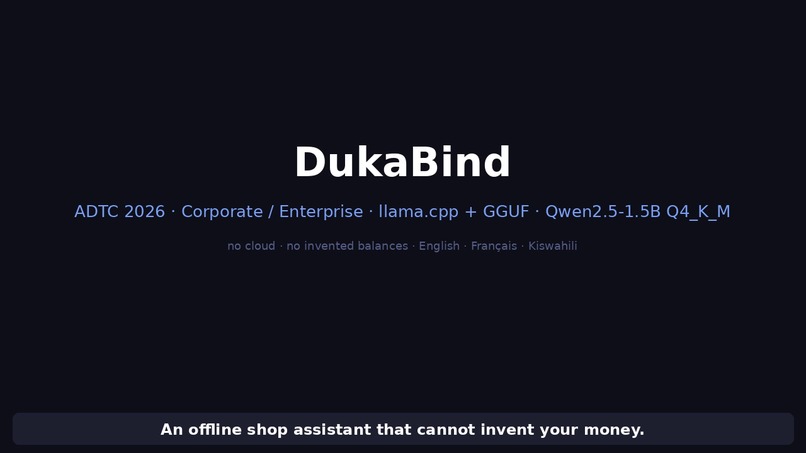 DukaBind – screenshot 1