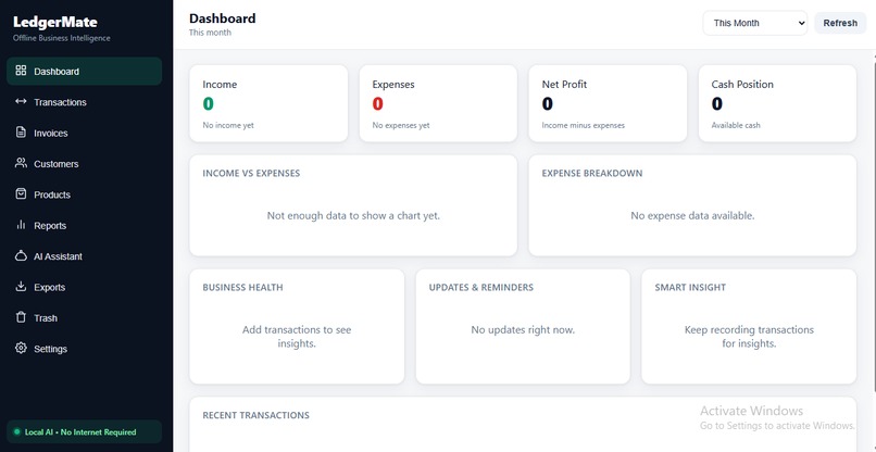 LedgerMate — Offline SME Bookkeeping Assistant – screenshot 2