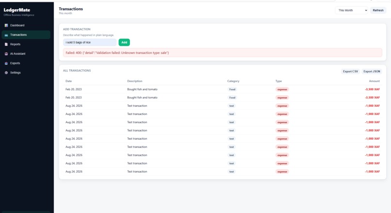 LedgerMate — Offline SME Bookkeeping Assistant – screenshot 5