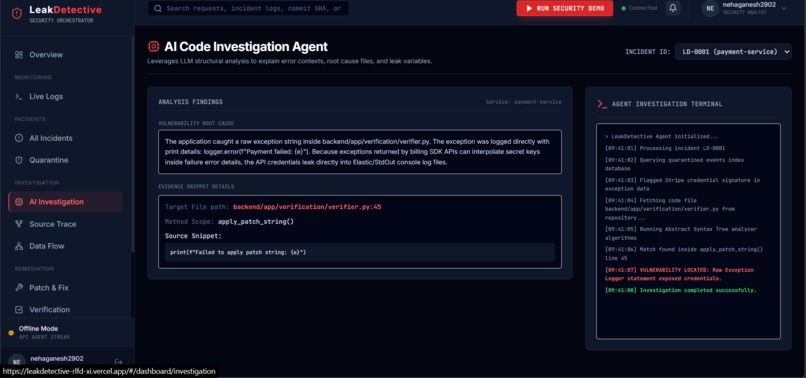 LeakDetective: Detect, Reproduce, Patch, Prevent – screenshot 2