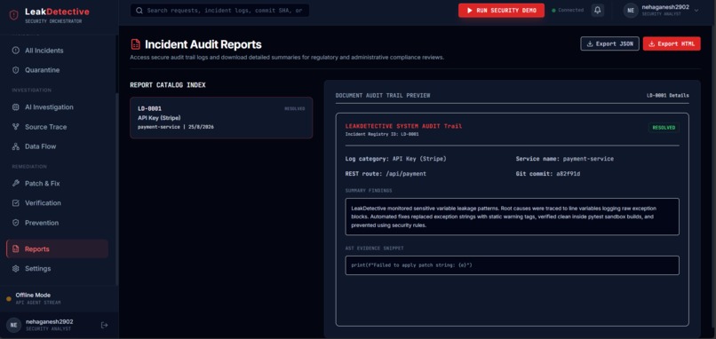 LeakDetective: Detect, Reproduce, Patch, Prevent – screenshot 4