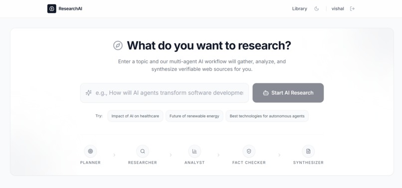 AI Multi-Agent Research Workspace – screenshot 1