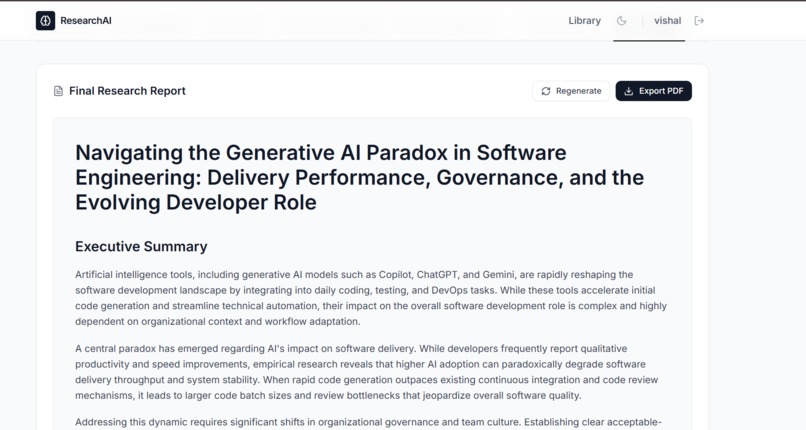 AI Multi-Agent Research Workspace – screenshot 3