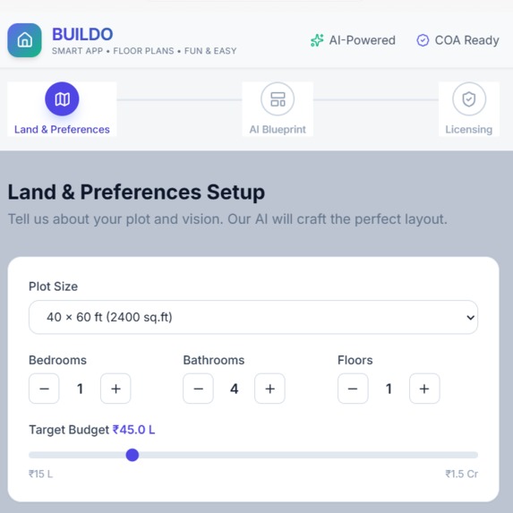 Buildo "Instant Blueprints, Certified Fast." – screenshot 2