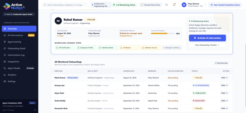 ActiveNudge - Autonomous Employee Onboarding Agent – screenshot 2