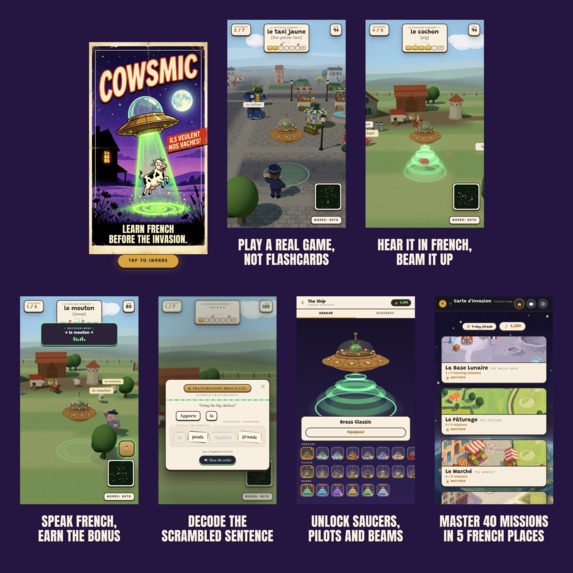 Cowsmic: Learn French Game – screenshot 7