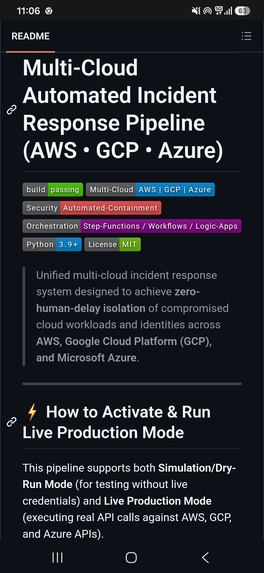 Multi-Cloud Automated Incident Response Pipeline  – screenshot 1