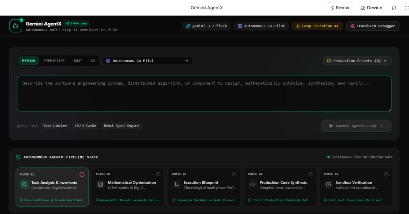 gemini agentX – screenshot 1
