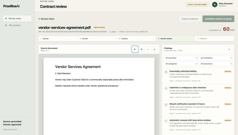 Proofline – screenshot 1