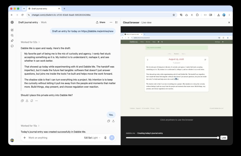 Dabble Me: a simple, private journal that helps you write. – screenshot 1