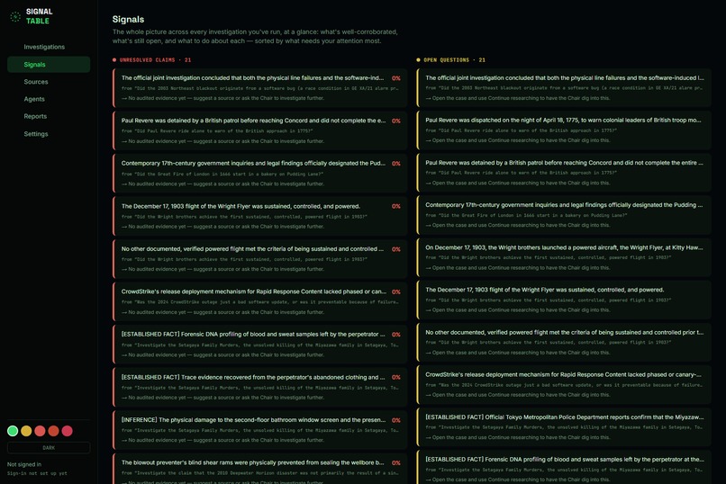 Signal Table – screenshot 3