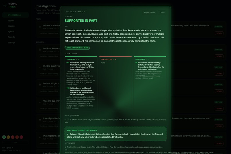 Signal Table – screenshot 6