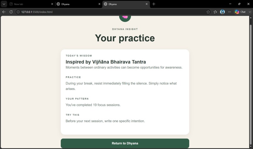 Dhyana focus app with ai integration – screenshot 1