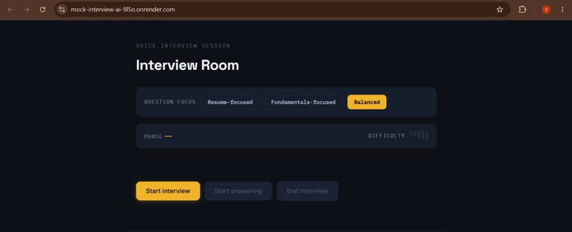 Mock Interview AI – screenshot 1