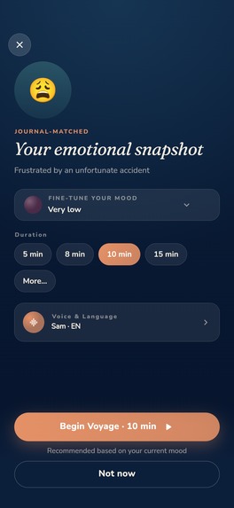 Shora: Personalized Meditation and Journaling – screenshot 1