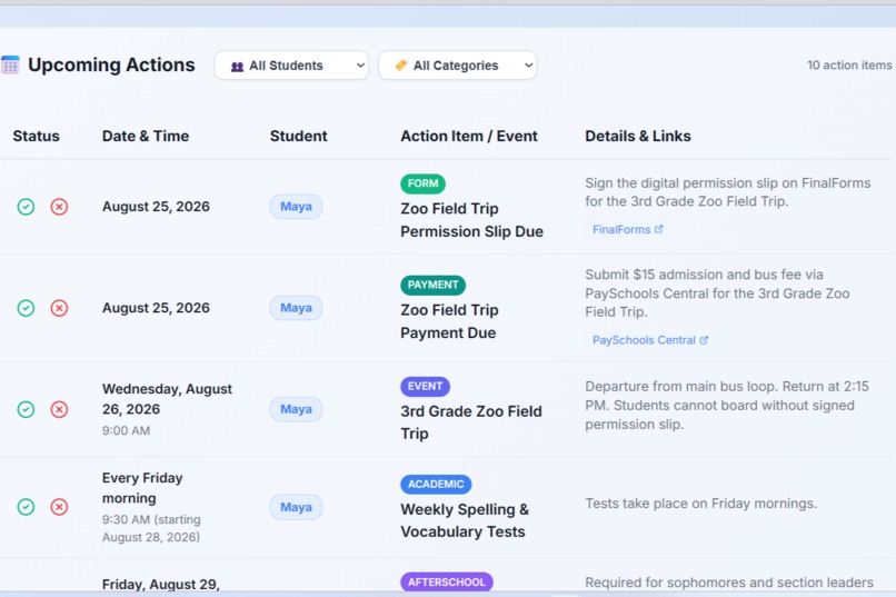SchoolHub: Inbox, Reimagined for Busy Parents – screenshot 1