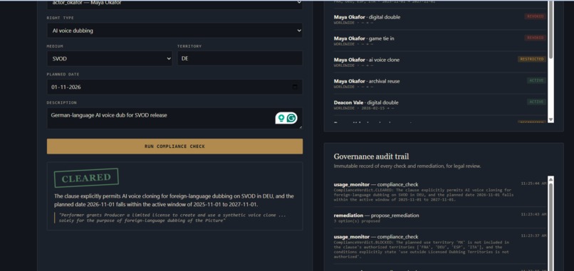 Continuity - AI Likeness & Consent Continuity Agent – screenshot 2