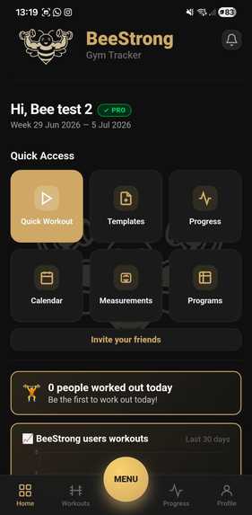 BeeStrong - Gym Tracker – screenshot 2
