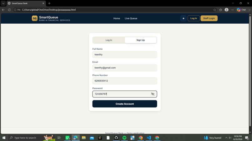 smart queue bank management system – screenshot 3