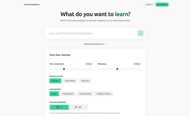 Roadmapit – screenshot 1