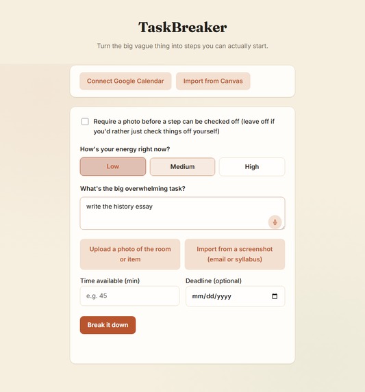 TaskBreaker: Built for Different Brains – screenshot 6