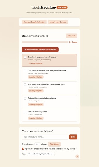 TaskBreaker: Built for Different Brains – screenshot 11
