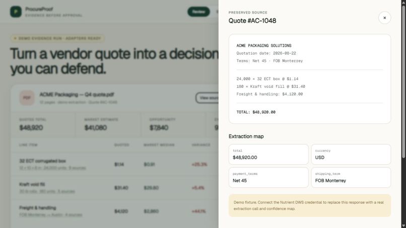 ProcureProof – screenshot 1