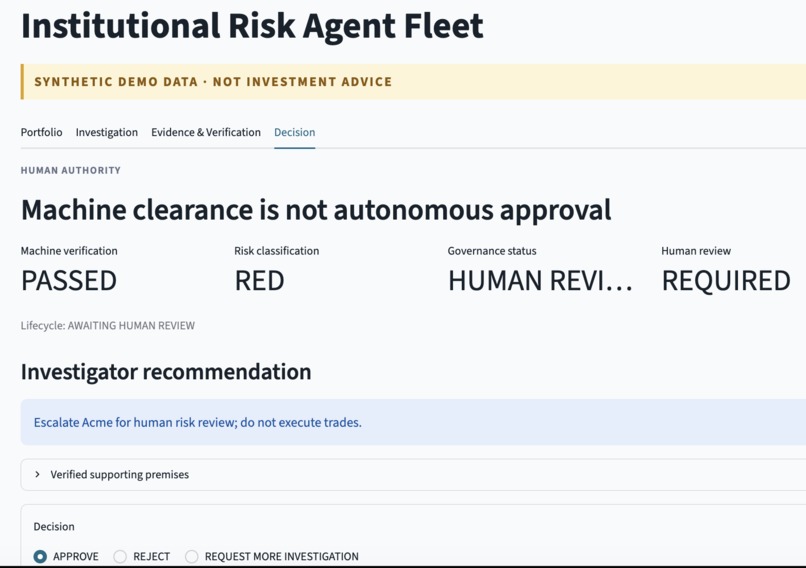 Institutional Risk Agent Fleet – screenshot 5