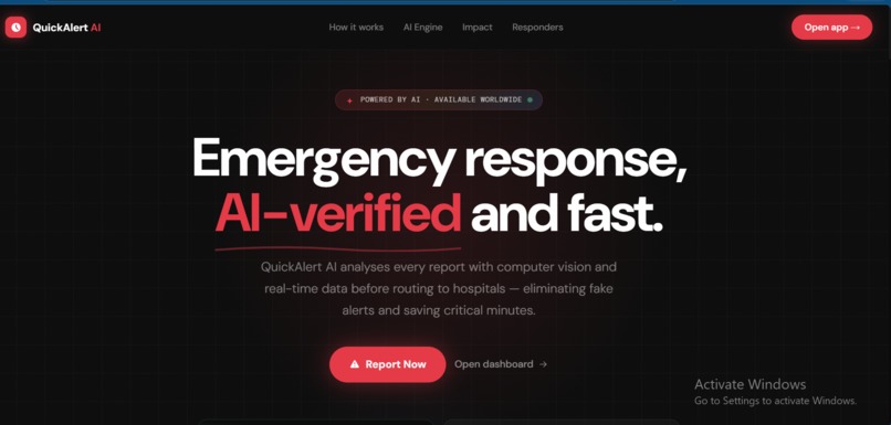QuickAlert — Autonomous First Response – screenshot 1