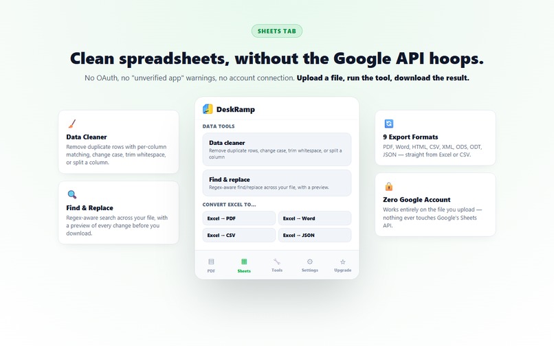 DeskRamp - PDF Toolkit, Sheets & Docs Shortcuts – screenshot 1