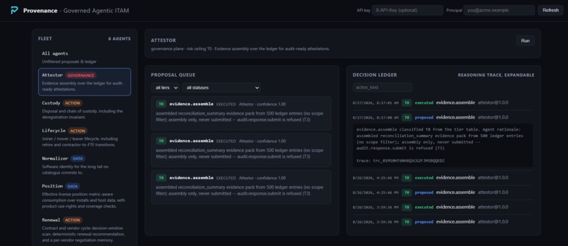 Provenance - Governed Agentic ITAM – screenshot 3