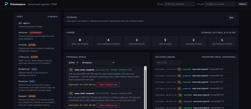 Provenance - Governed Agentic ITAM – screenshot 10
