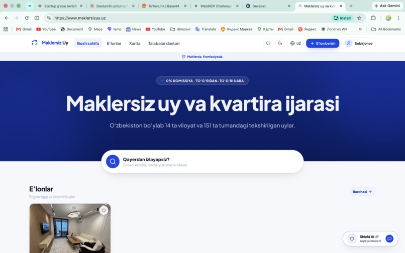 maklersizUy.uz – screenshot 1