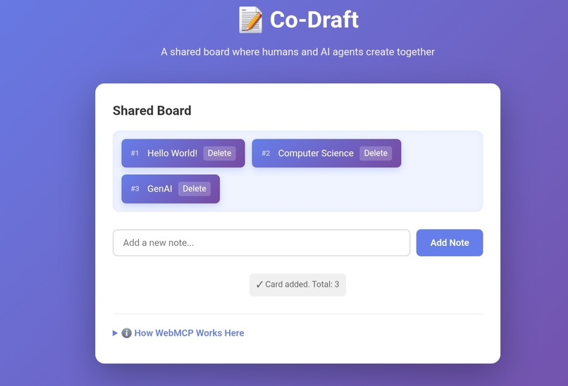 CO Draft WebMCP – screenshot 2