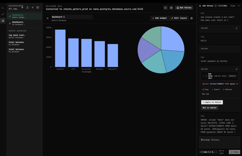 Veloxdb – screenshot 2