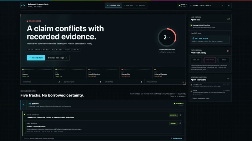 Finish Small App — Release Evidence Desk – screenshot 1