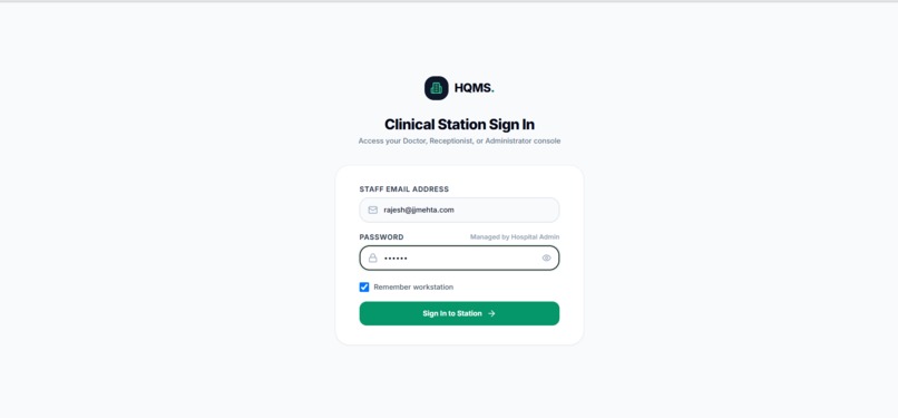 HQMS — Smart Virtual Queue for Hospitals – screenshot 2