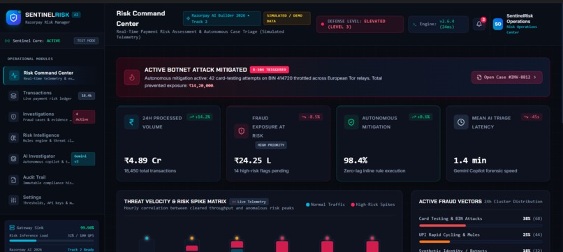 SentinelRisk AI – screenshot 1