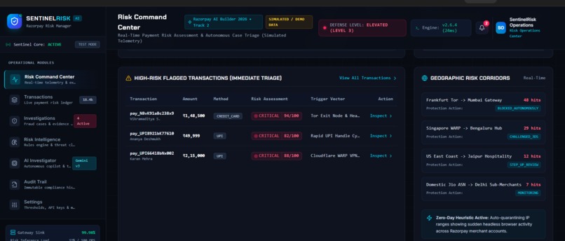 SentinelRisk AI – screenshot 2