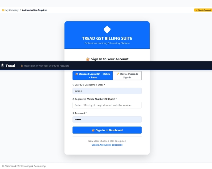 Tread-GST Billing – screenshot 1