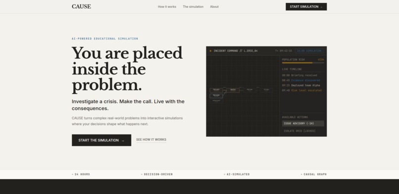 CAUSE: Learn by Living the Consequences – screenshot 1