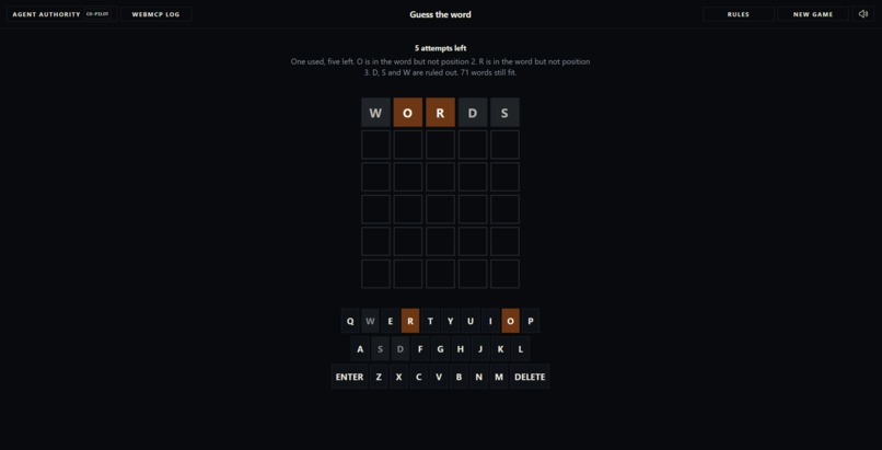 Guess The Word w/WebMCP – screenshot 1