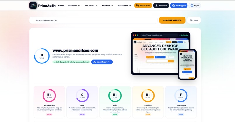 PrismAuditSeo – screenshot 1