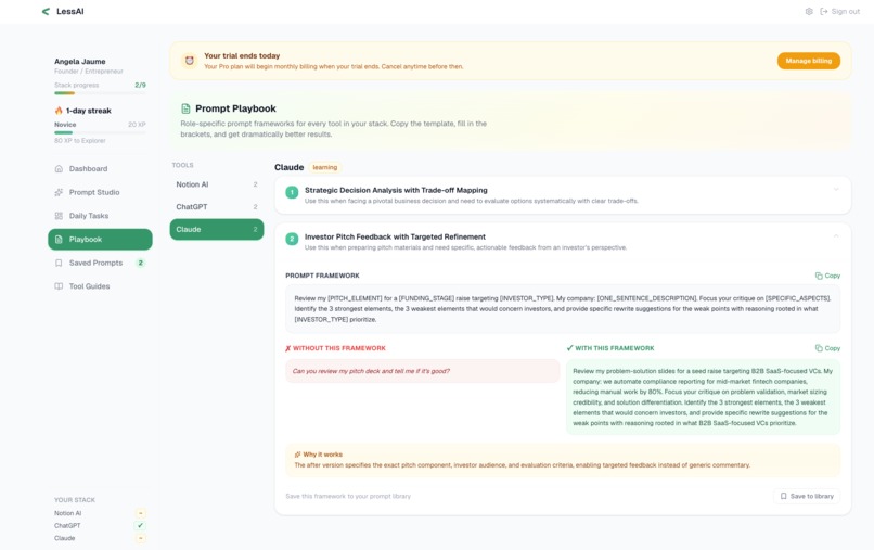 Lessai.io – screenshot 2