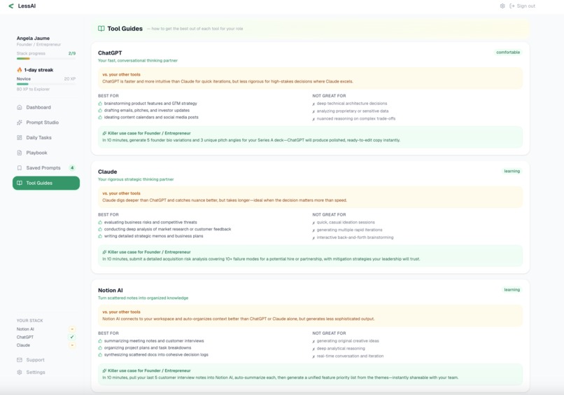 Lessai.io – screenshot 3
