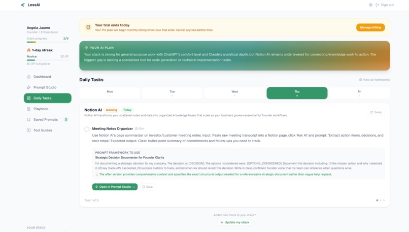 Lessai.io – screenshot 4