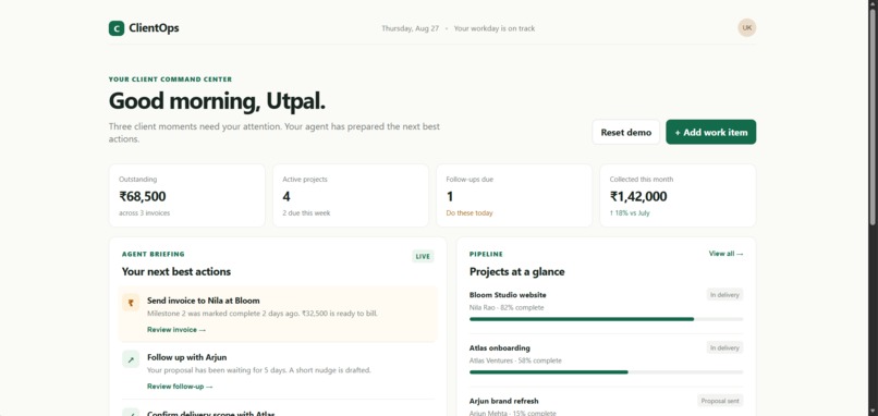 ClientOps – screenshot 1