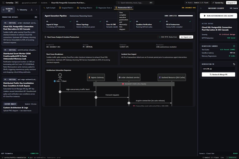 CortexOps:Autonomous Multimodal SRE & Cloud Incident Copilot – screenshot 10