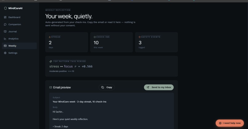 MindCare AI – screenshot 2