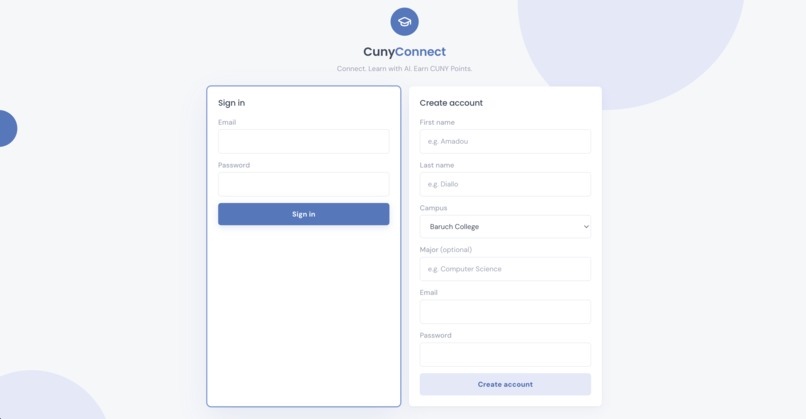 CUNYConnect – screenshot 2